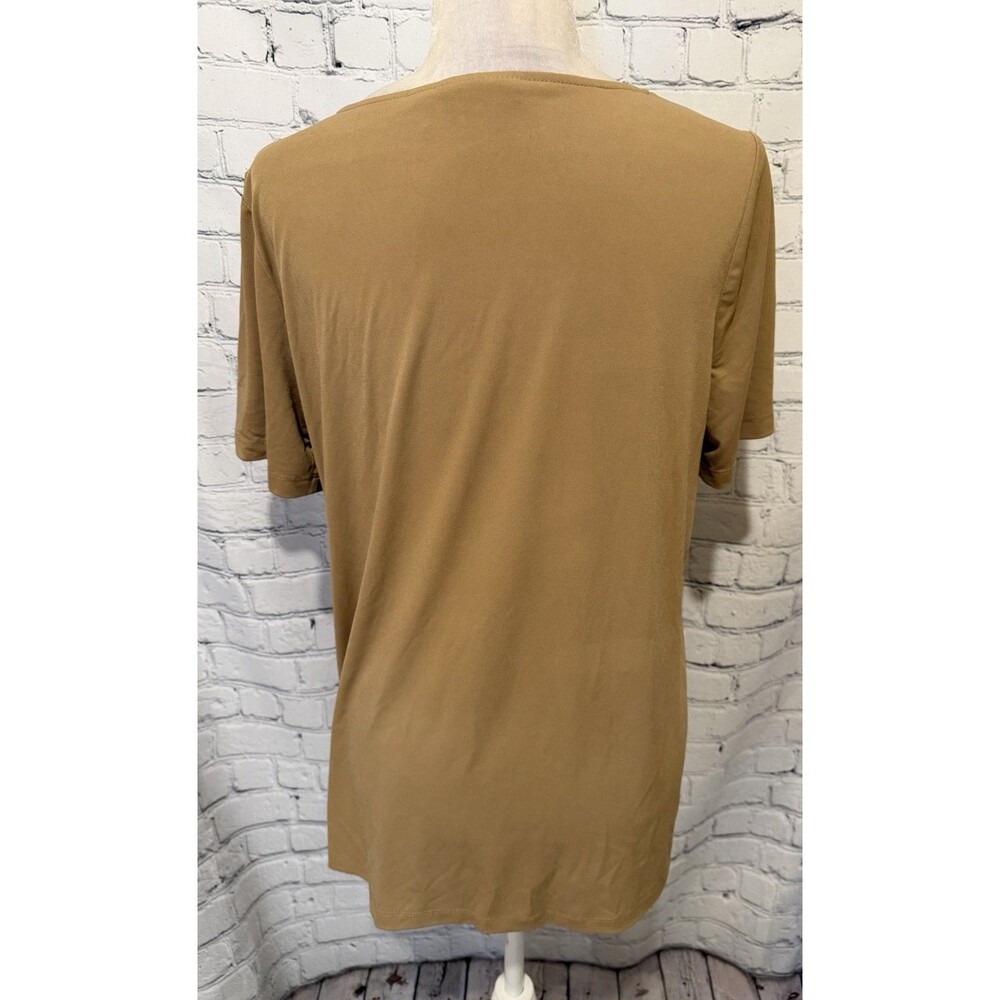 Susan Graver QVC keyhole neckline Top Blouse with a decorative metal bar Medium - Picture 4 of 6
